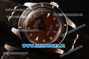 Rolex Milgauss Vintage Asia 2813 Automatic Steel Case with Brown Dial and Black Nylon Strap
