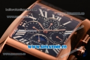 Cartier Tank MC Asia Automatic Rose Gold Case with Black Dial and Roman Numeral Markers - Moonphase