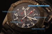 Breitling Avenger Chronograph Quartz PVD Case with Black Dial and PVD Strap