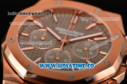 Audemars Piguet Royal Oak 41MM Chrono Miyota Quartz Full Rose Gold with Grey Dial and White Stick Markers