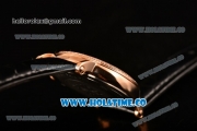 Patek Philippe Calatrava Miyota Quartz Rose Gold Case with Diamonds Bezel and Rose Gold Dial