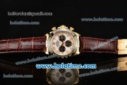 Rolex Daytona Asia ST17 Automatic Yellow Gold Case with White Dial Ceramic Bezel and Arabic Numeral Markers