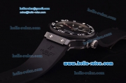 Hublot Big Bang King Swiss Valjoux 7750 Automatic Ceramic Case/Bezel with Black Dial and Black Rubber Strap - 1:1 Original