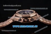 Audemars Piguet Royal Oak Offshore Seiko VK67 Quartz Rose Gold/Diamonds Case with Black Dial and Arabic Numeral Markers