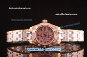 Rolex Datejust Swiss ETA 2671 Automatic Yellow Gold Case with Diamond Bezel and Pink MOP Dial-29mm