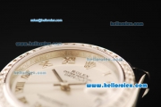 Rolex Datejust Automatic Movement ETA Coating Case with White Dial and Diamond Bezel