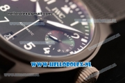 IWC Big Pilot'S Asia Auto PVD Case with Black Dial and Black Nylon Strap - 1:1 Origianl (ZF)