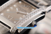 Patek Philippe Twenty-4 Swiss ETA Quartz Movement Diamond Bezel and Marking with Grey Dial Lady Model