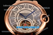 Cartier Ballon Bleu De Tourbillon Asia Automatic Rose Gold Case with Grey Dial and Roman Numeral Markers