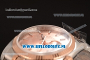 Rolex Datejust Rose Gold Case 3135 Auto with Pink Dial and Two Tone Bracelet - 1:1 Origianl