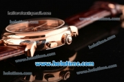 Vacheron Constantin Patrimony Chrono Miyota OS20 Quartz Rose Gold Case with Brown Dial and Roman Numeral Markers