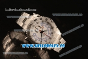 Rolex Yacht-Master II Chronograph Swiss Valjoux 7750 Automatic Steel Case with White Dial and Dots Markers (JF)