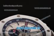 Audemars Piguet Royal Oak Offshore Chrono Swiss Valjoux 7750 Automatic Ceramic Case with Blue Stick Markers and White Dial (JF)