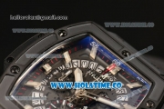 Hublot MP-06 Senna Chrono Miyota OS20 Quartz PVD Case with White Stick Markers and Skeleton Dial