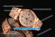 Vacheron Constantin Overseas 9015 Auto Rose Gold Case with White Dial and Rose Gold Bracelet - 1:1 Origianl (LF)