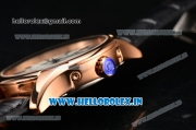 Omega De Ville Hour Vision Asia Automatic Rose Gold Case with White Dial and Blue Stick Markers