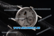 Breguet Classique Power Reserve Sea-Gull ST2153 Automatic Steel Case with Silver Dial and Black Leather Strap Roman Numeral Markers