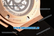 Hublot Big Bang Evolution Chrono Swiss Valjoux 7750 Automatic Rose Gold/PVD Case Black Dial With Stick/Arabic Numeral Markers Black Rubber Strap