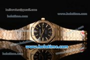 Audemars Piguet Royal Oak Swiss ETA 2824 Automatic Full Yellow Gold with Gold Sitck Markers and Black Dial - 1:1 Original