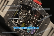 Richard Mille RM35-02 Carbon Fiber With Miyota 9015 Movement 1:1 Clone Grey Rubber