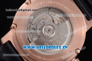 U-Boat Chimera Automatic Asia ST25 Automatic Rose Gold Case White Dial Black Leather Strap and Rose Gold Bezel