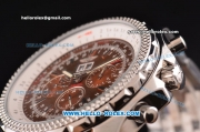 Breitling Bentley 6.75 Big Date Swiss Automatic Movement Stainless Steel Case with Stainless Steel Strap and Brown Dial