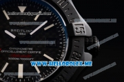 Breitling Avenger Seawolf II 75 Anniversary Army Air Swiss ETA 2836 Automatic PVD Case with Black Dial and Army Green Leather Strap Stick Markers (H) - 1:1 Original