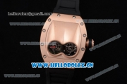 Richard Mille RM053 Asia Automatic Rose Gold Case with Skeleton Dial and Black Rubber Strap