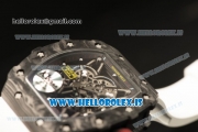 Richard Mille RM35-02 Carbon Fiber With Miyota 9015 Movement 1:1 Clone White Rubber