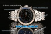 Breitling Montbrillant Datora Chrono Swiss Valjoux 7751 Automatic Steel Case/Bracelet with Black Dial and Stick Markers - 1:1 Original (J12) Breitling Montbrillant Datora Chrono Swiss Valjoux 7751 Automatic Steel Case/Bracelet with Black Dial and Stick Markers - 1:1 Original (J12)