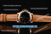 Panerai PAM00533 Luminor 1950 10 Days GMT Automatic Asia Automatic Steel Case with Black Dial and Brown Leather Strap