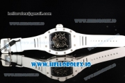 Richard Mille RM 055 Bubba Watson 9015 Automatic Ceramic Case with Black Dial Dots Markers and Rubber Strap