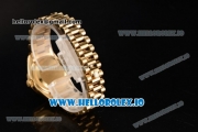 Rolex Datejust Swiss ETA 2671 Automatic Yellow Gold Case with Sliver Dial Stick Markers and Yellow Gold Bracelet (BP)