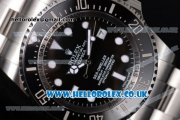 Rolex Sea-Dweller Deepsea Clone Rolex 3135 Automatic Stainless Steel Case/Bracelet with Black Dial and Dot Markers - 1:1 Original