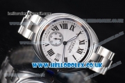 Cartier Cle de Cartier Asia ST16 Automatic Stainless Steel Case/Bracelet with White Dial and Roman Markers