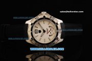 Tag Heuer Aquaracer 300 Meters Automatic Movement Steel Case with White Dial and Black Rubber Strap