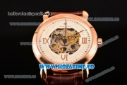 Vacheron Constantin Malte Asia Automatic Rose Gold Case with White Skeleton Dial and Roman Numeral Markers