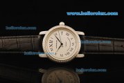 Montblanc Star Automatic Movement Steel Case with Diamond Bezel and Black Leather Strap-ETA Coating Case