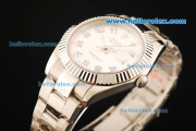 Rolex Datejust II Swiss ETA 2836 Automatic Movement Full Steel with White Dial and Blue Arabic Numerals