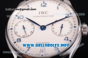 IWC Portuguese Power Reserve Clone IWC 52010 Automatic Steel Case with White Dial and Blue Arabic Numeral Markers - 1:1 Original (ZF)