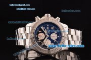Breitling Super Avenger Chronograph Swiss Valjoux 7750-SHG Automatic Stainless Steel Case with Stainless Steel Strap and Black Dial 1:1 Original