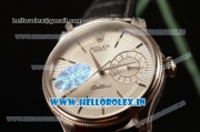 Rolex Cellini Date Sliver Dial Stainless Steel Swiss ETA 2836 With Brown Leather Strap