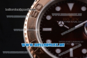 Rolex Yacht-Master 40 Clone Rolex 3135 Automatic Two Tone Case/Bracelet with Brown Dial and Dot Markers (BP)