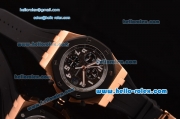 Audemars Piguer Royal Oak Offshore Chronograph Swiss Valjoux 7750 Automatic Rose Gold Case with Numeral Markers Black Dial and PVD Bezel -Super LumiNova