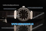 Hublot Classic Fusion Japanese Miyota 9015 Automatic Movement Steel Black Dial and Stick Markers Leather Strap (JF)