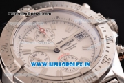Breitling Avenger Chrono Swiss Valjoux 7750-SHG Automatic Stainless Steel Case with Stainless Steel Strap and White Dial