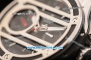 Hublot Chukker Bang Chrono Swiss Valjoux 7750-DD Automatic Steel Case with Black Dial and Brown Leather Strap