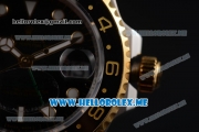 Rolex GMT-Master II Asia 2813 Automatic Steel Case with Black Dial and Grey/Black Nylon Strap Dot Markers