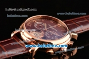 Vacheron Constantin Patrimony Chrono Miyota OS20 Quartz Rose Gold Case with Brown Dial and Roman Numeral Markers