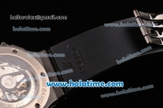 Hublot Big Bang Chrono Clone Hub4100 Automatic Ceramic Case with Black Rubber Strap and White Stick Markers (TW)